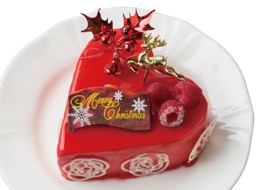 アムール 真っ赤なハート型ケーキ イチウマ11月クリスマスケーキ カフェダイニング パームツリー カフェ 喫茶店 厚木市 湘南ナビ